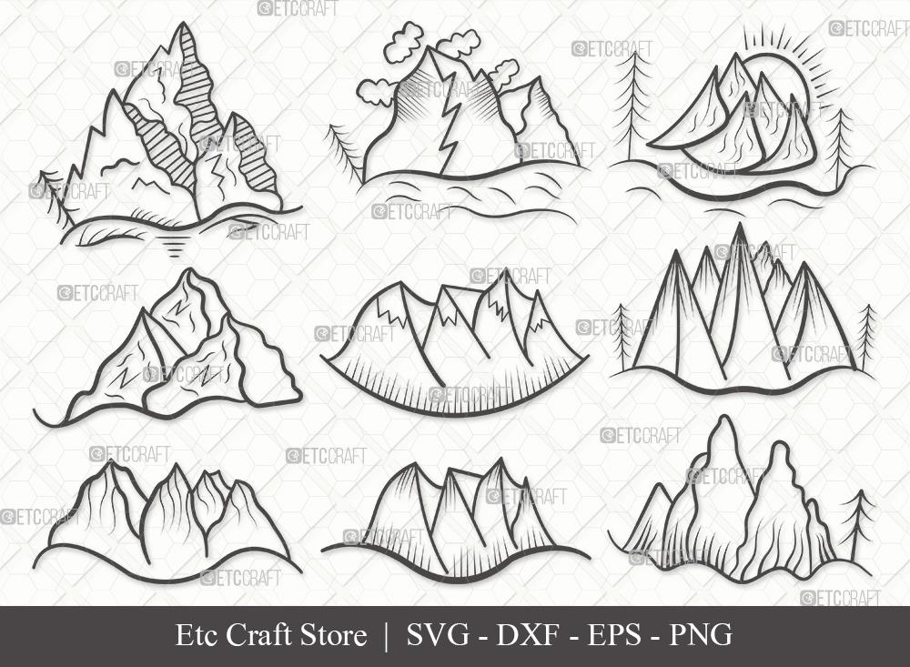 Free Free 58 Mountain Outline Svg SVG PNG EPS DXF File