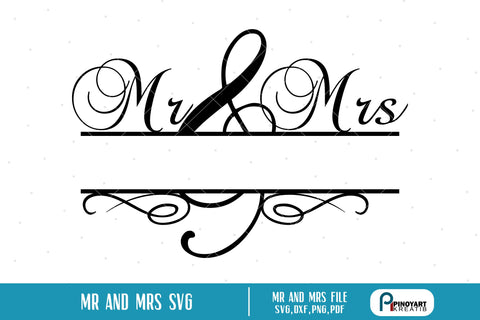 Download Mr And Mrs Split Monogram Svg So Fontsy