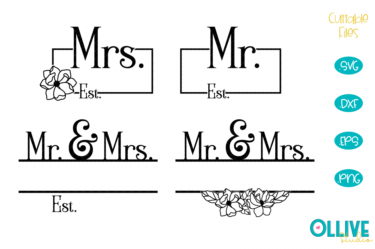 Download Mr Mrs Split Monogram Svg Bundle So Fontsy