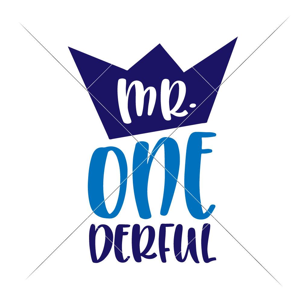 Download Mr Onederful Crown Baby Boy First Birthday So Fontsy