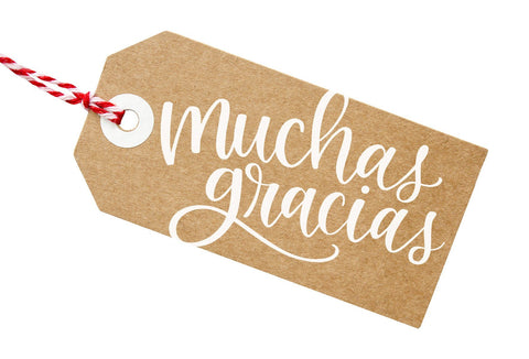 Muchas Gracias Hand Lettered Cut File - So Fontsy