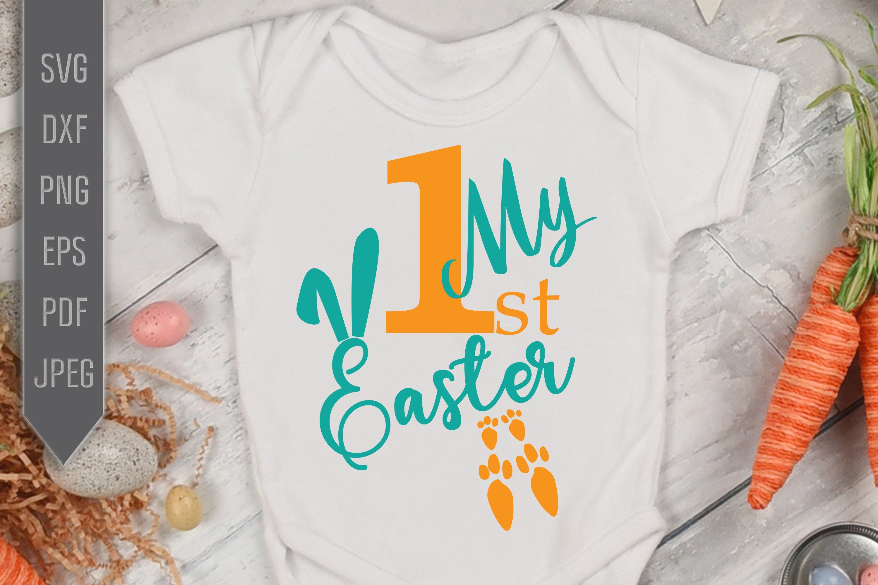 Download My 1st Easter Svg Cut Files For First Easter S Bib Bodysuit Shirt For Boy Girl Kid Baby Cricut Silhouette Files Dxf Eps So Fontsy