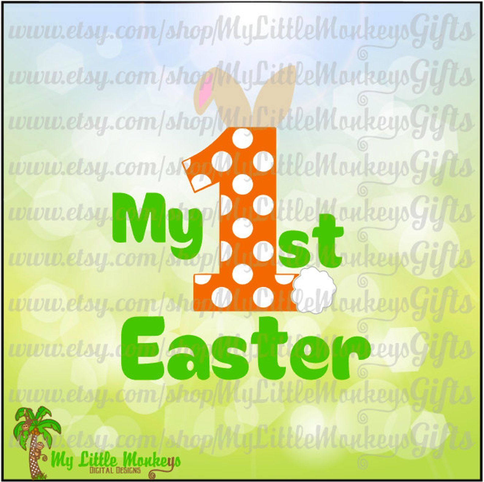 Download My 1st Easter With Bunny Ears So Fontsy