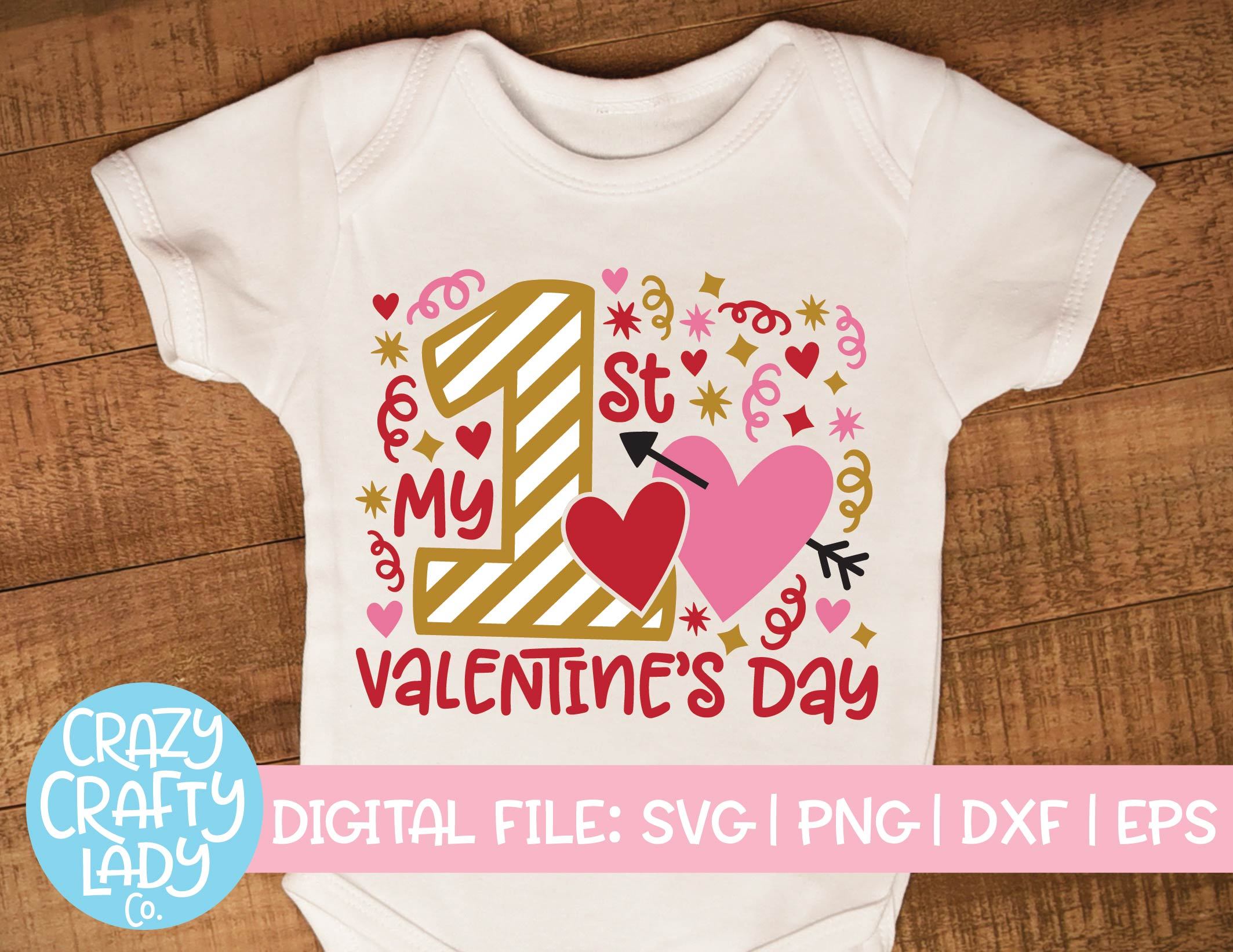 Download My 1st Valentine S Day Baby Svg Cut File So Fontsy