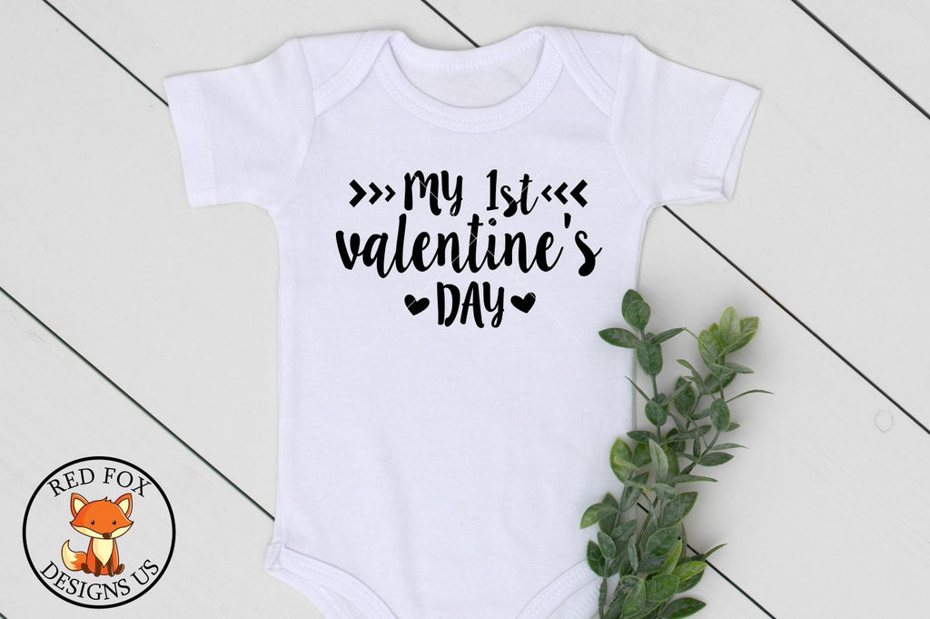 Download My 1st Valentine's Day | Baby's First | SVG PNG DXF - So ...