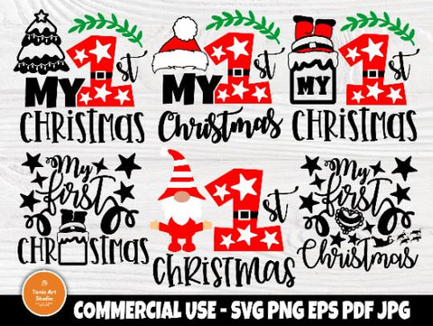 Download My First Christmas Svg Bundle 1st Christmas Shirt So Fontsy