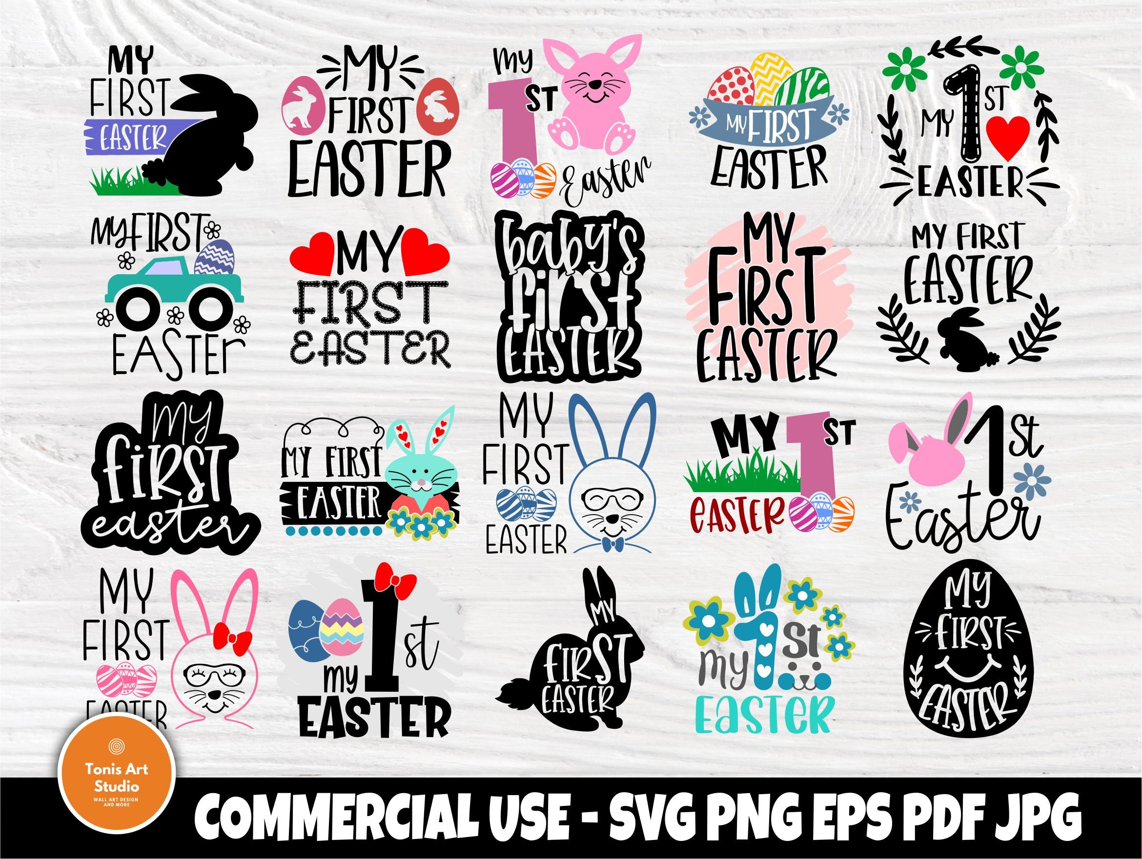 Download My First Easter Svg Cut Files Bundle Boy Girl So Fontsy