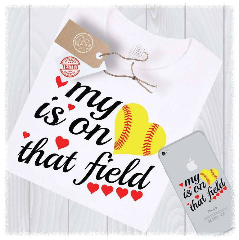 Download My Heart is on that Field Svg Softball Svg Softball Life Svg Softballl Mom Svg Softball Heart ...