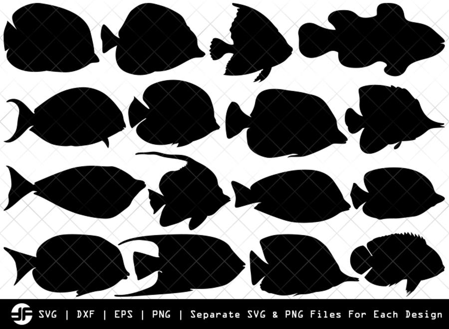 Download Ocean Fish Svg Fish Silhouette Bundle Svg Cut File So Fontsy