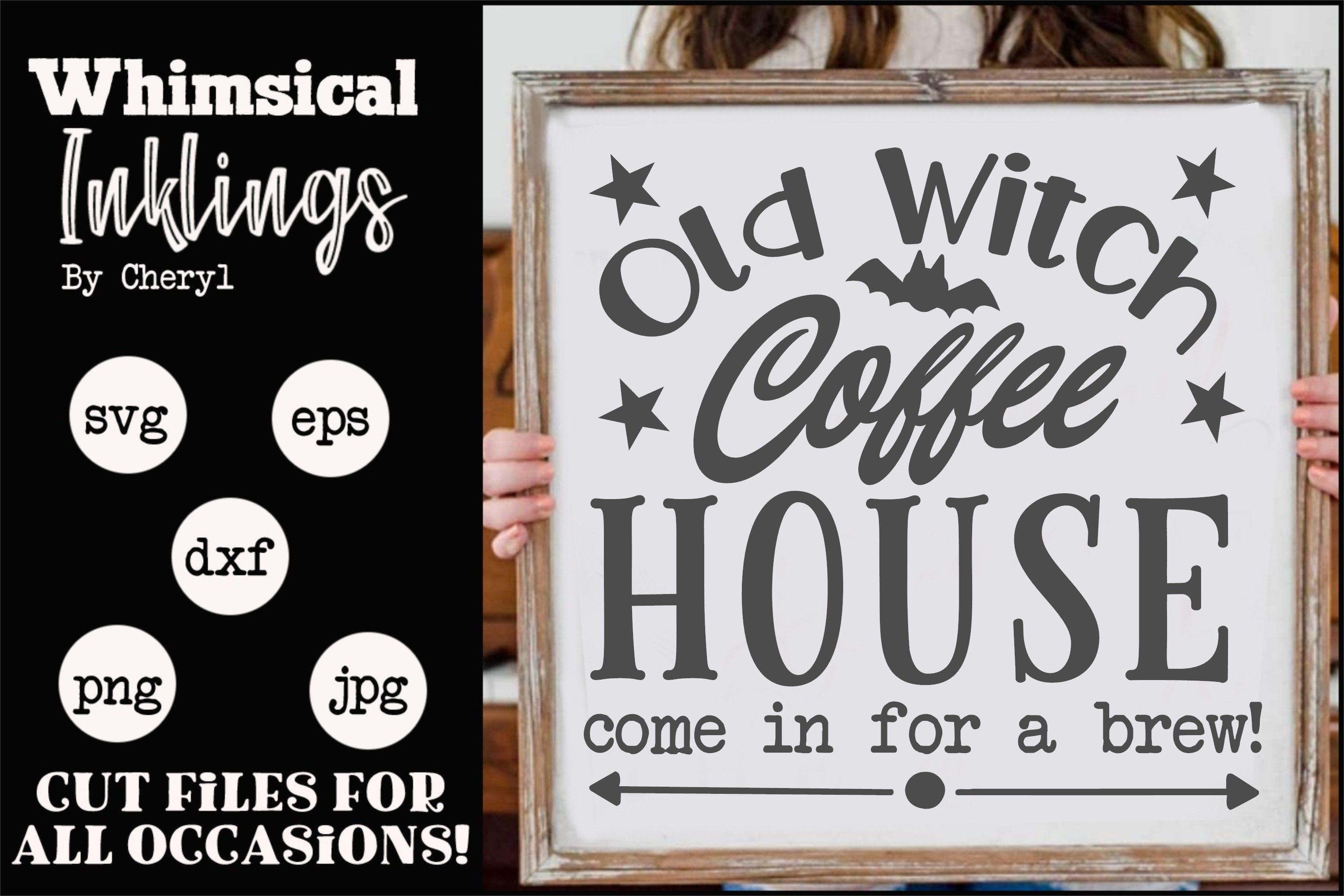 Download Old Witch Coffee House Halloween Svg So Fontsy