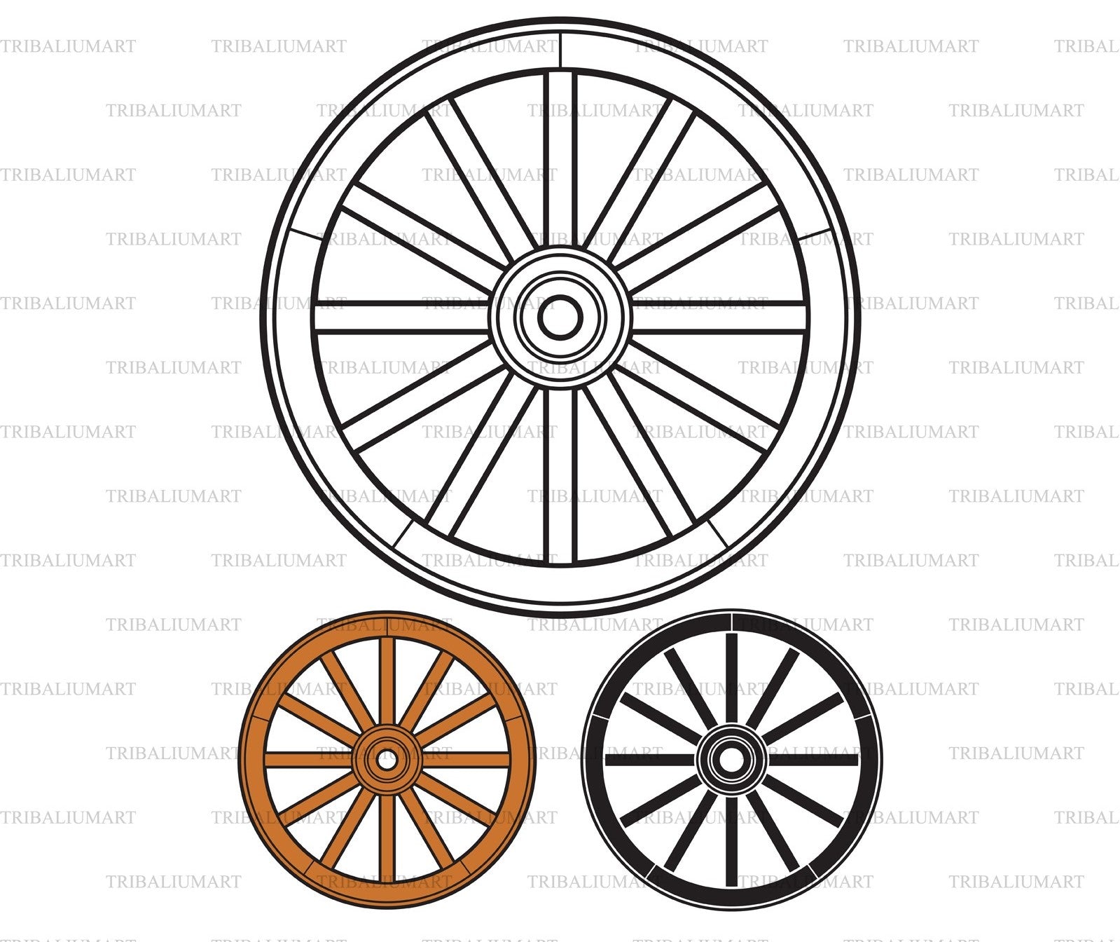 old wheel clipart