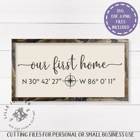 Download Our First Home Svg Family Svg Farmhouse Sign Design So Fontsy