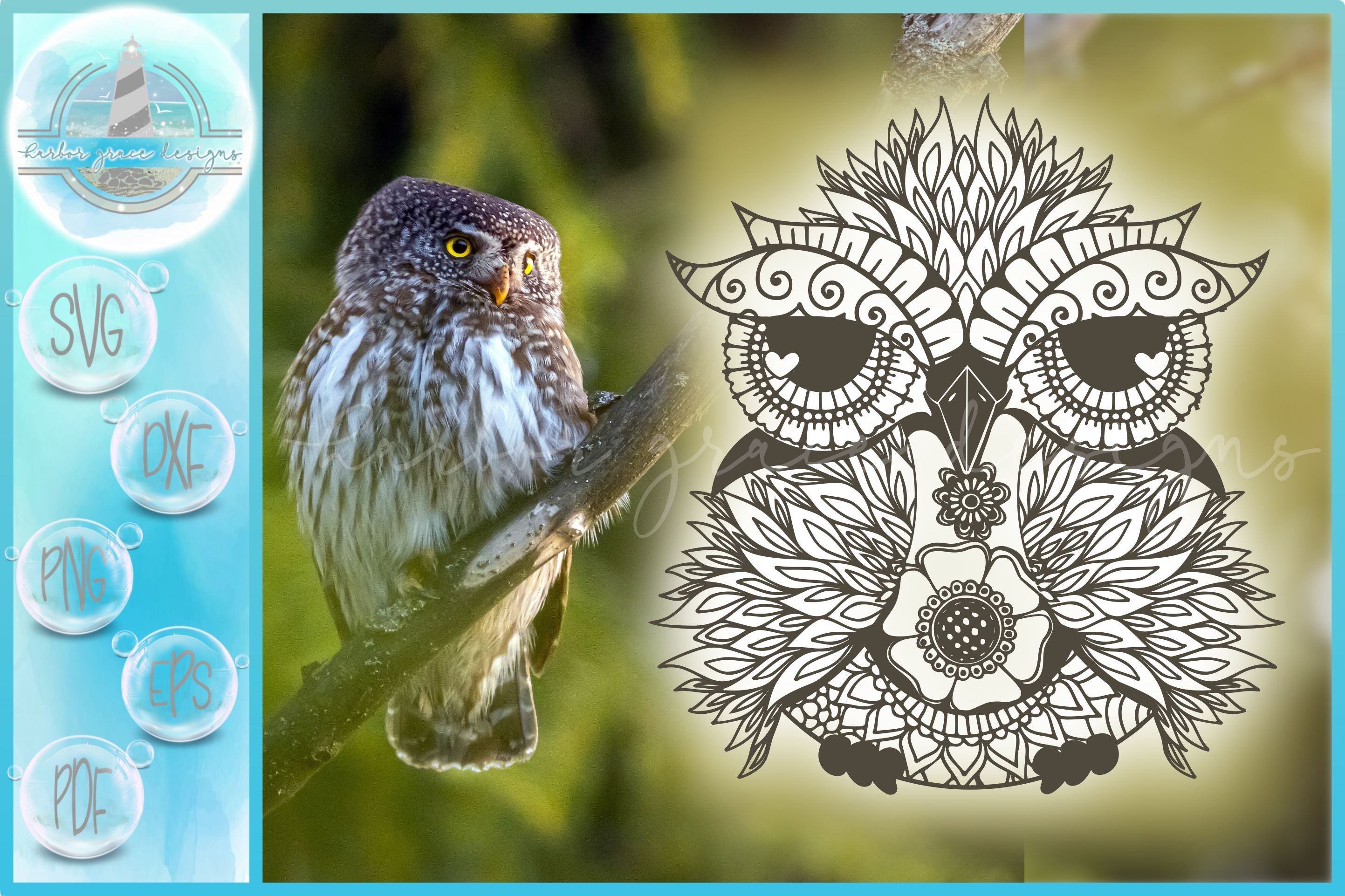 Download Owl Mandala Zentangle Svg So Fontsy