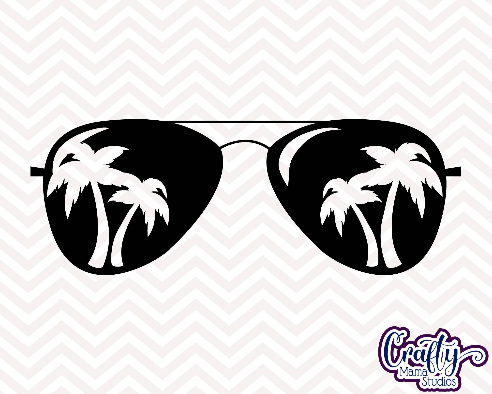 Download Palm Tree Sunglasses Svg Vacation Palm Tree Sunset Aviator Sunglasses So Fontsy