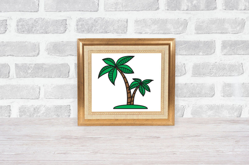 Palm Tree SVG, 3D Layered Summer SVG, Tropical SVG. - So Fontsy