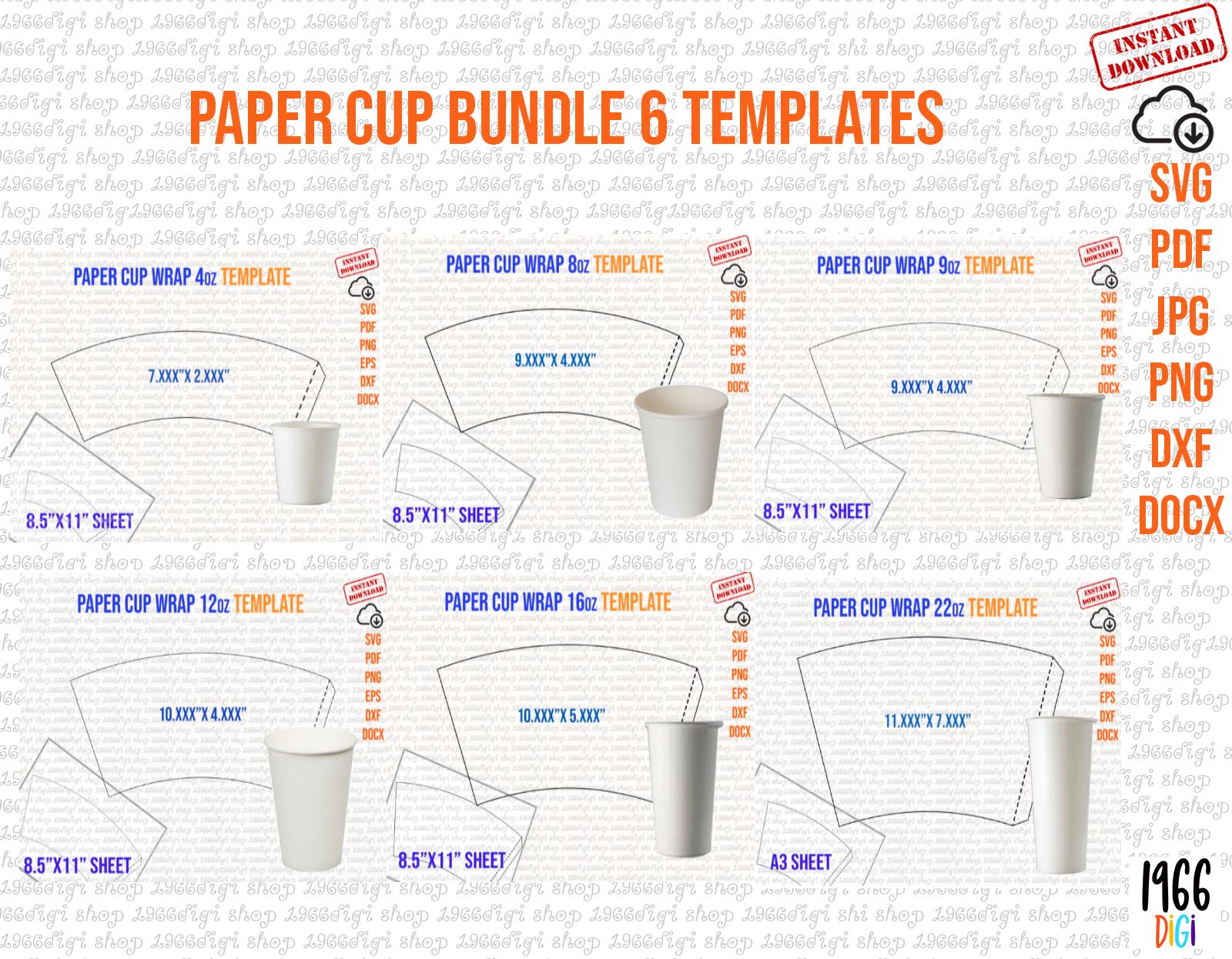 Paper Cup Template