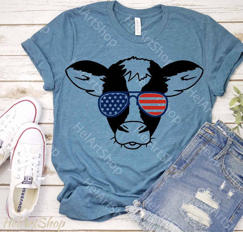 Download Patriotic Cow Svg 4th Of July Svg So Fontsy