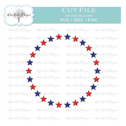 Download Patriotic Star Circle Monogram Frame So Fontsy