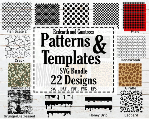 Download Patterns And Stencil Templates Bundle Svg Plaid Distressed So Fontsy