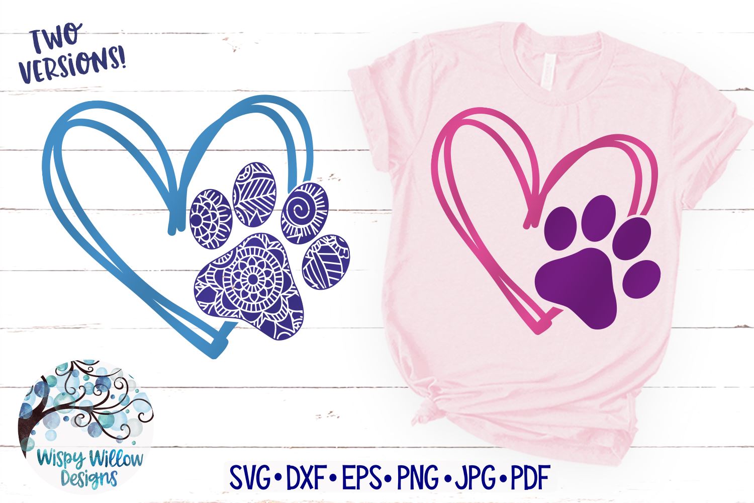 Download Paw Print Heart Mandala Svg So Fontsy