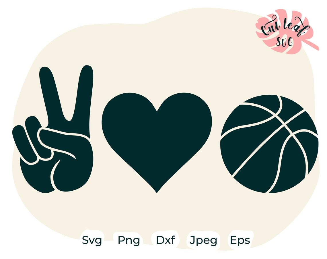 Download Peace Love Basketball Svg Basketball Svg Basketball Clipart Sport Svg Sports Svg So Fontsy