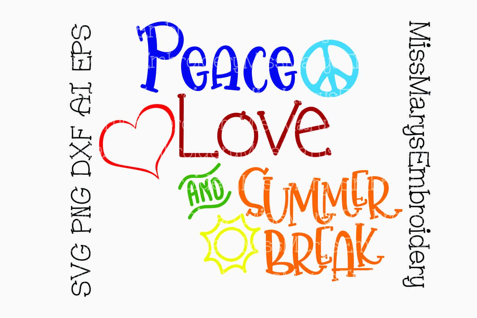 Download Peace Love Summer Break So Fontsy