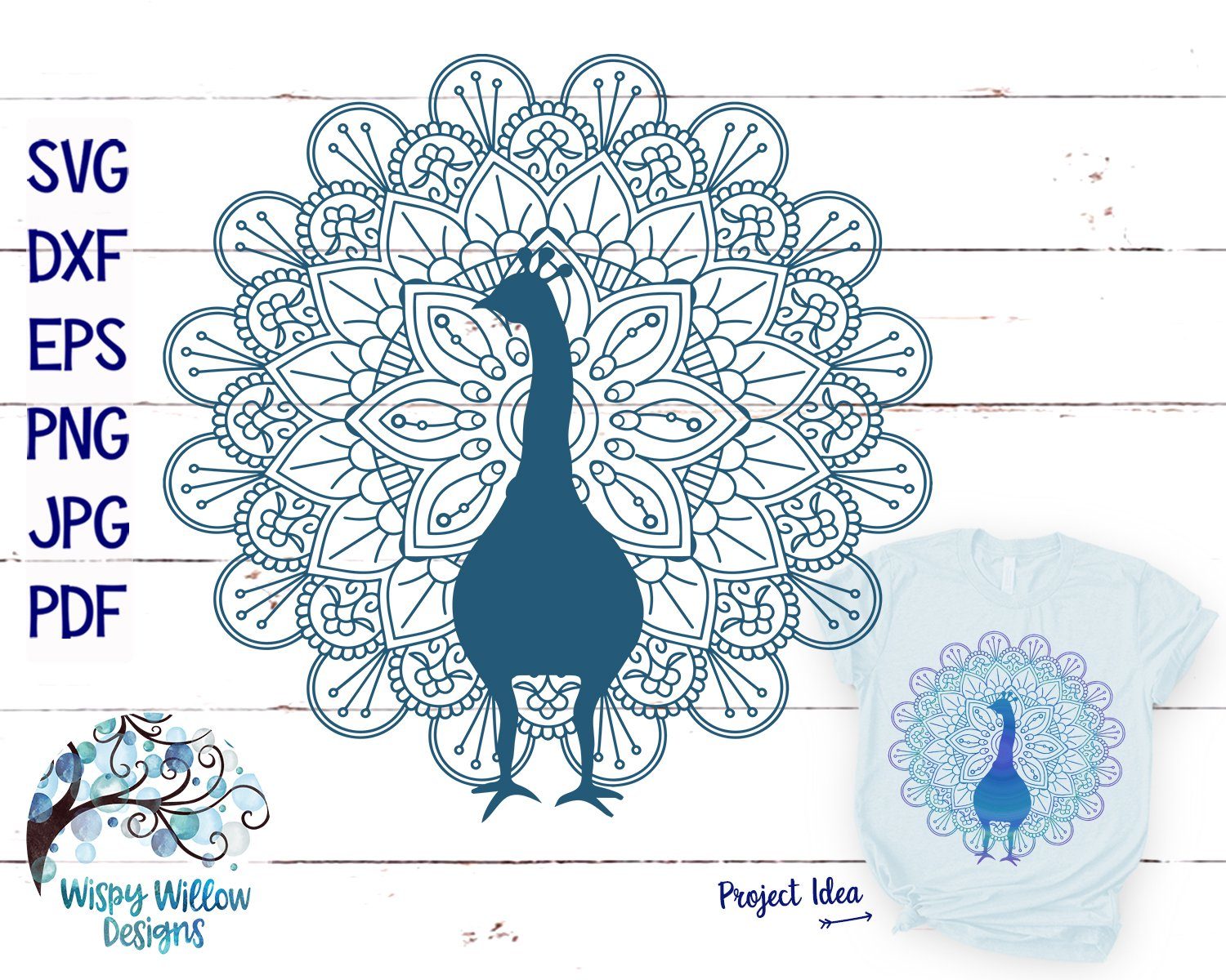 Download Peacock Mandala Svg Cut File So Fontsy