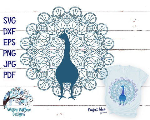 Download Peacock Mandala Svg Cut File So Fontsy