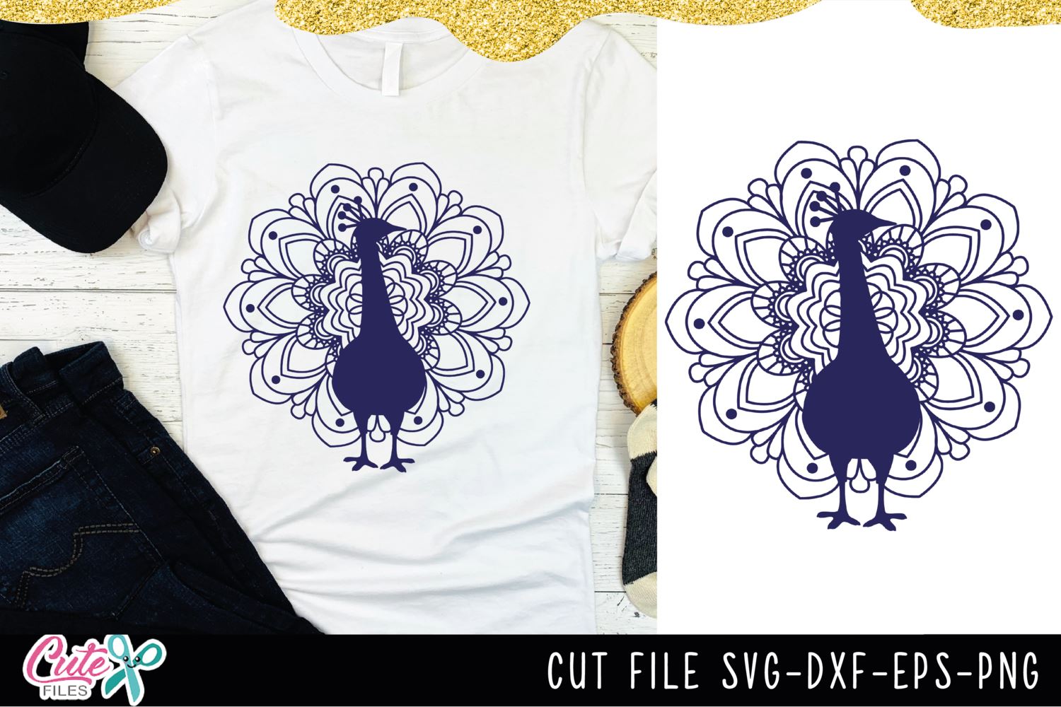 Download Peacock With Mandala Svg Cut File For Crafter So Fontsy