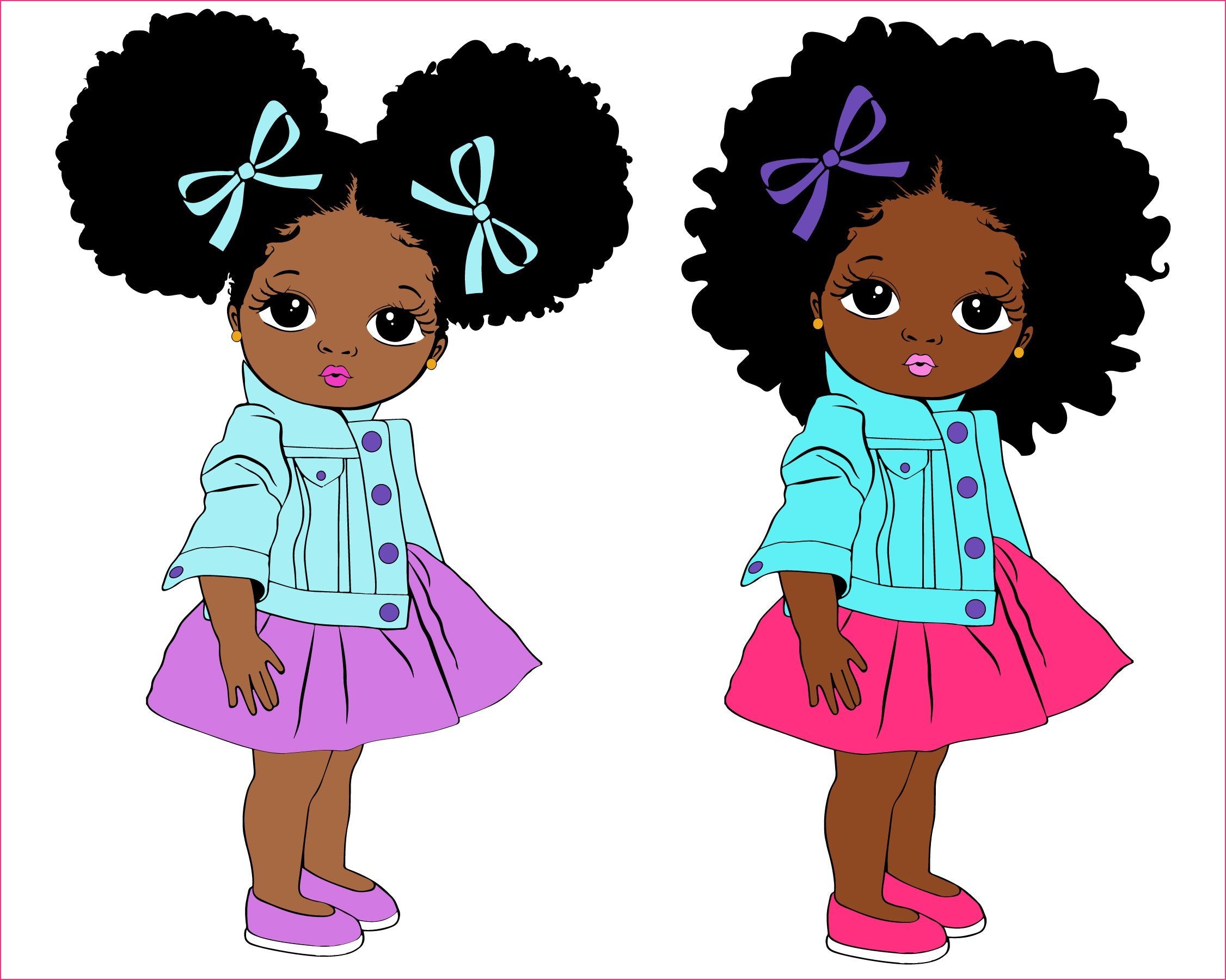 Download Peekaboo Girl With Puff Afro Ponytails Svg Cute Black African American Kids Svg Dxf Eps Png Cut File For Cricut African American Clipart So Fontsy