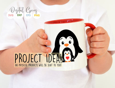 Download Penguin And Baby Penguin Design So Fontsy