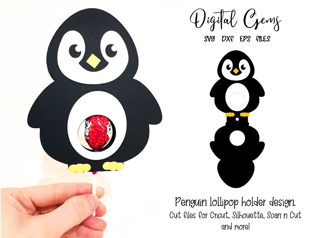 Download Penguin Lollipop Holder Design Svg Dxf Eps Files So Fontsy