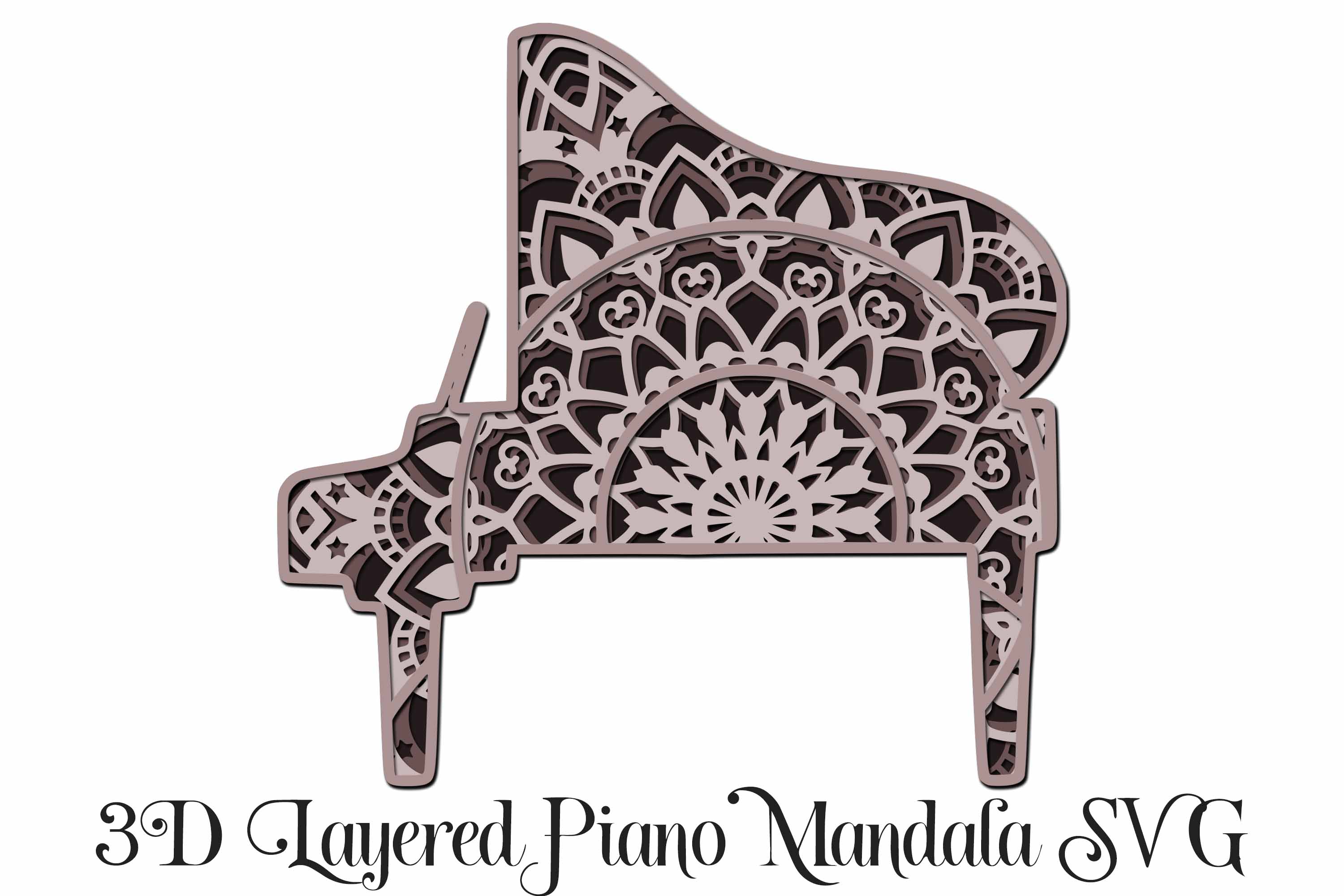 Download Piano Layered Mandala 3d Layered Svg File 4 Layers For Cricut Or Cameo So Fontsy