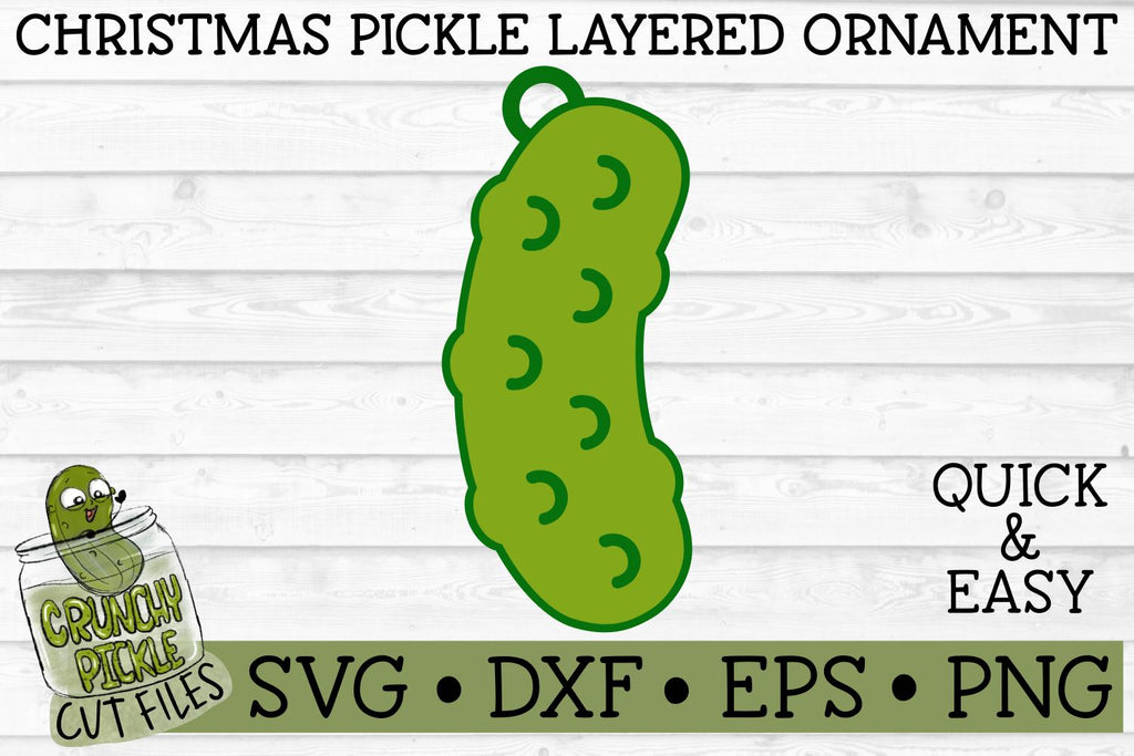 Pickle Christmas Ornament SVG Cut File - So Fontsy