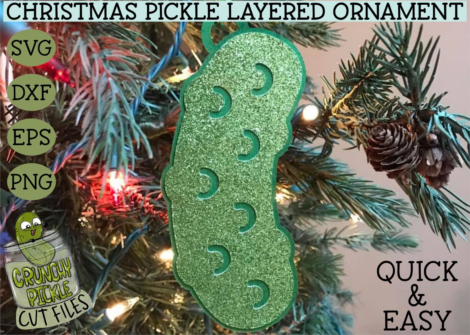 Download Pickle Christmas Ornament Svg Cut File So Fontsy