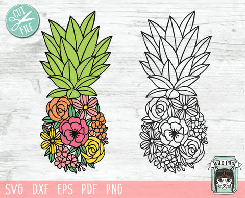Download Pineapple Flowers Svg Cut File So Fontsy