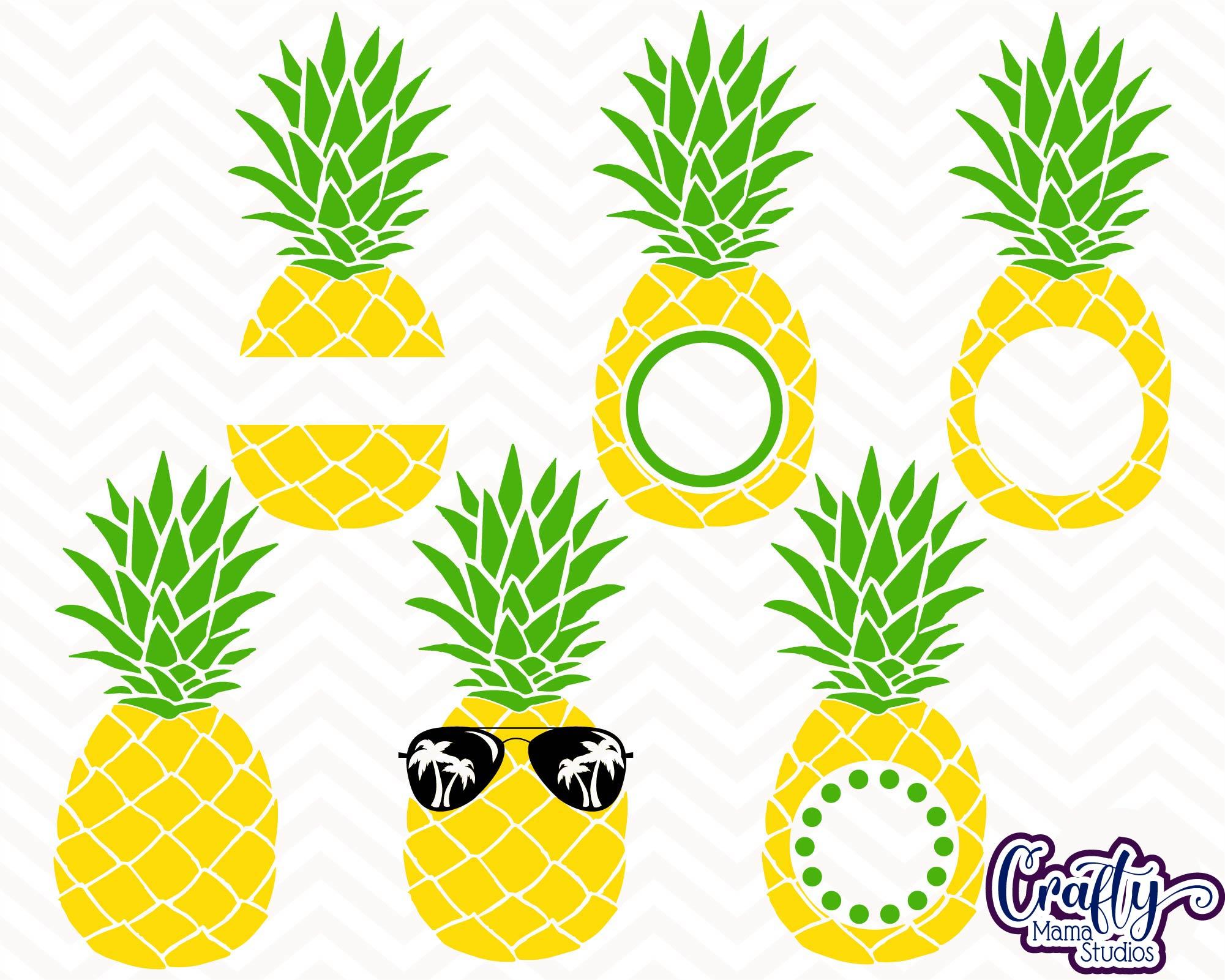 Pineapple Svg Pineapple Monogram Frame Svg Sunglasses Svg So Fontsy