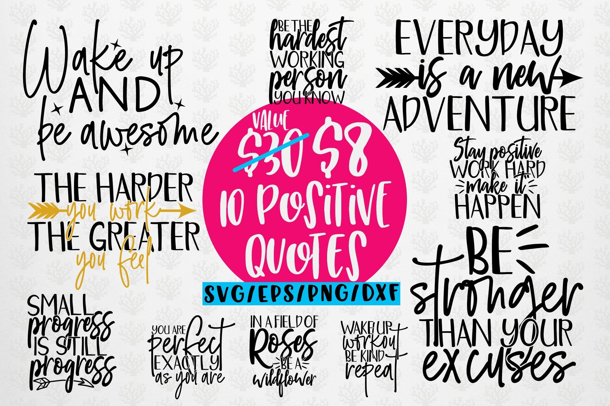 Download Positive Thoughts Quote Svg Eps Dxf Png So Fontsy