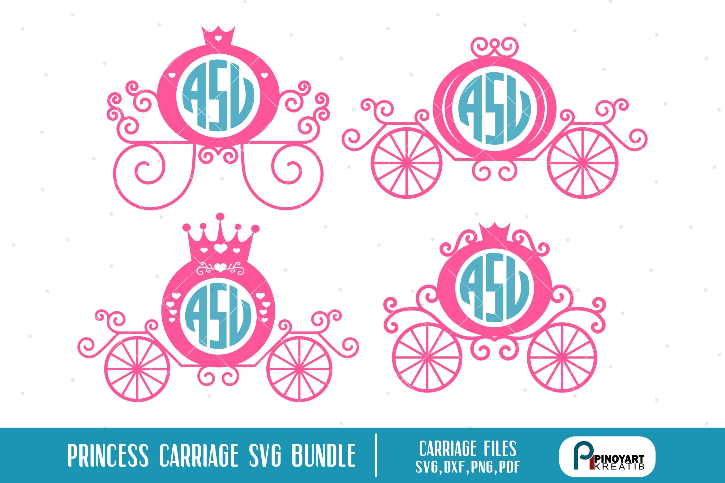 Princess Carriage Svg Bundle So Fontsy