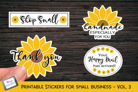 Download Printable Small Business Stickers Bundle 16 Designs So Fontsy