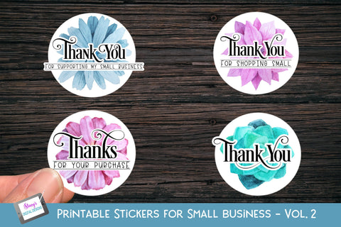 Download Printable Small Business Stickers Bundle 16 Designs So Fontsy