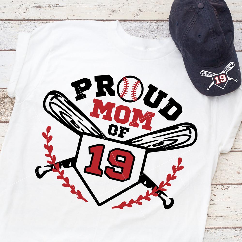 Download Proud Mom Of Baseball Softball Home Plate Bats So Fontsy
