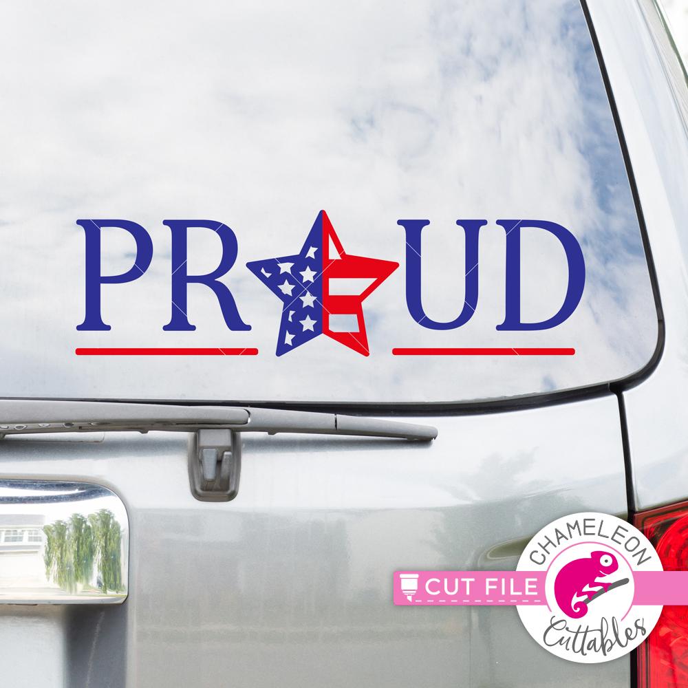 Download Proud With Star Usa Proud American 4th Of July Patriotic Shirt Design Car Decal Svg So Fontsy