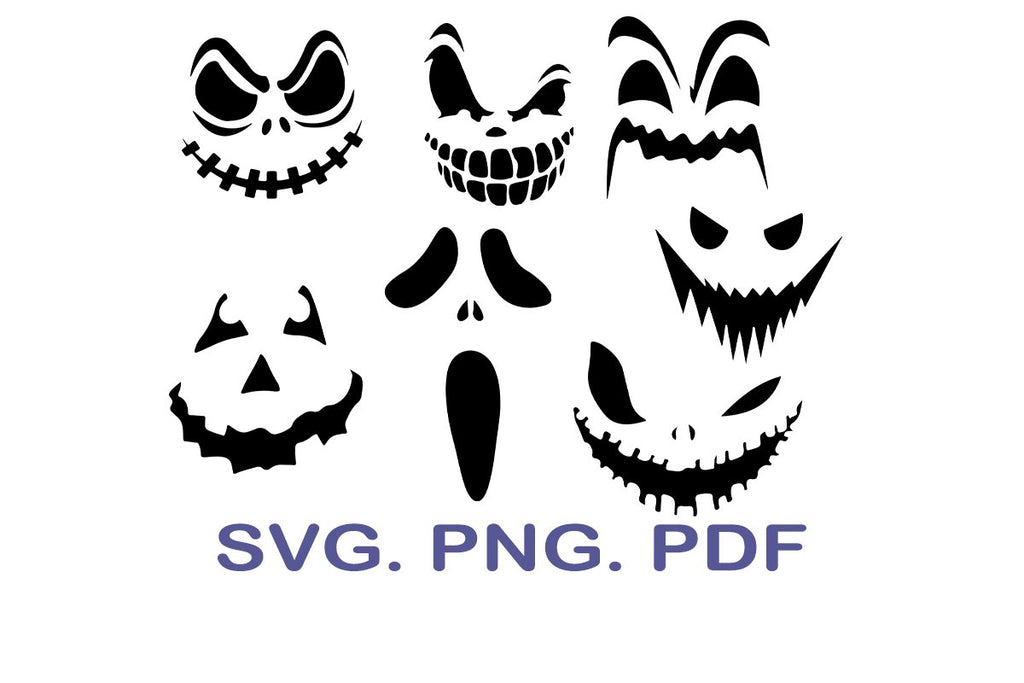 Pumpkin Face SVG Bundle, Halloween SVG#R#- So Fontsy