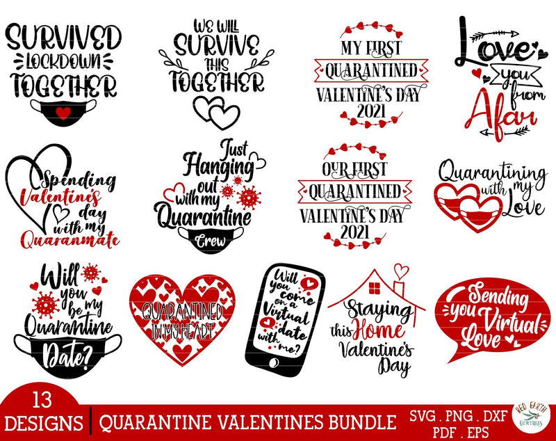 Download Quarantine valentines day quotes bundle SVG,PNG,DXF,love ...