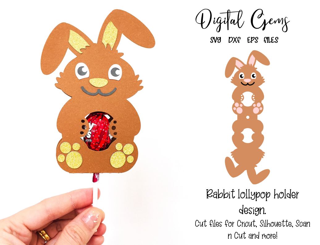 Download Rabbit Lollipop Holder Design Svg Dxf Eps Files So Fontsy