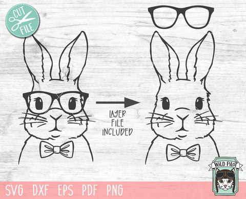 Download Rabbit Svg Bunny With Glasses Svg Rabbit Cut File Easter Svg Easter Bunny Svg Animal Face Svg Eyeglasses Bowtie Svg Boy Bunny Rabbit Svg File So Fontsy