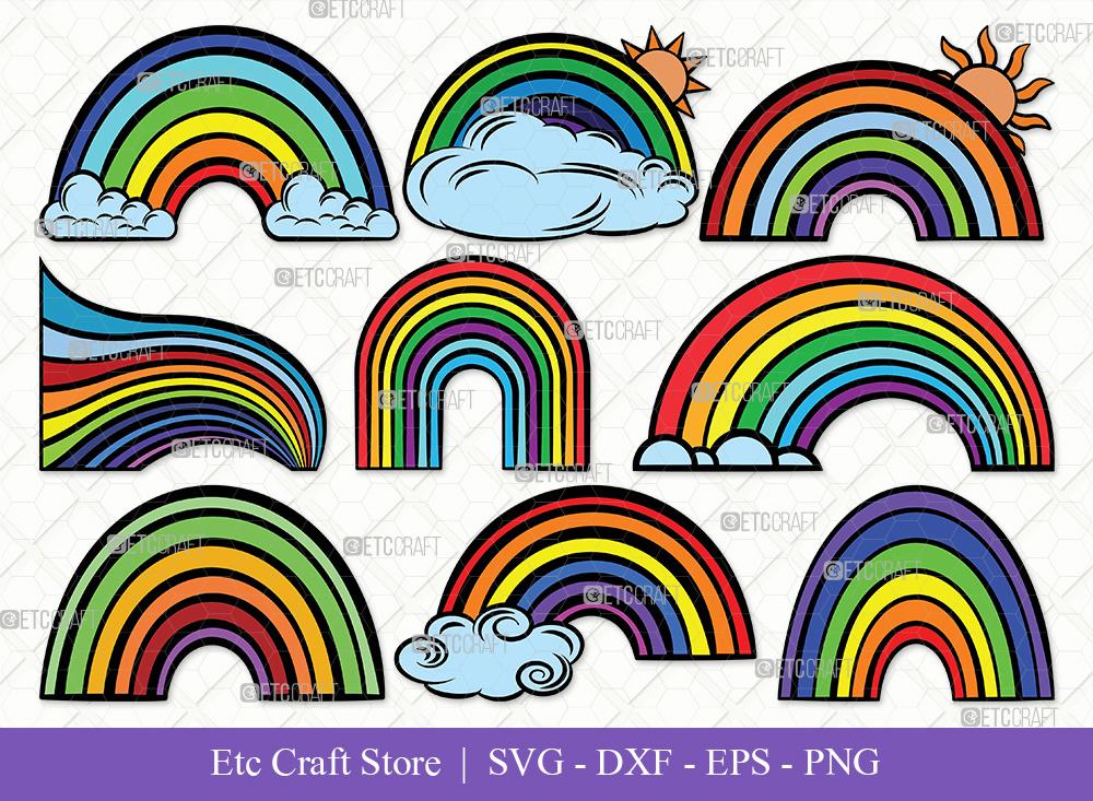 Download Rainbow Clipart Svg Cut File Rainbow Svg Cloud Svg Rainbow Clouds Svg Layered Rainbow Svg Eps Dxf Png So Fontsy