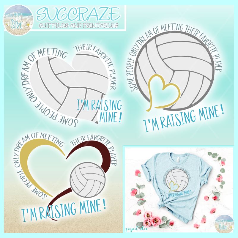 Download Raising My Favorite Volleyball Player Svg So Fontsy