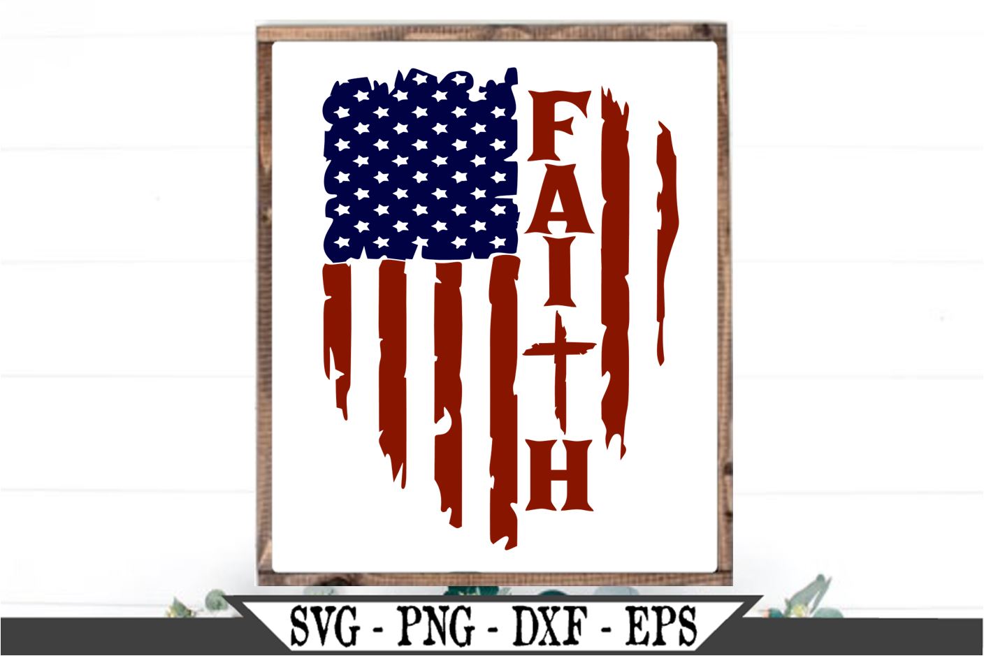 Download Red Blue Distressed American Faith Flag Svg Vector Cut File So Fontsy